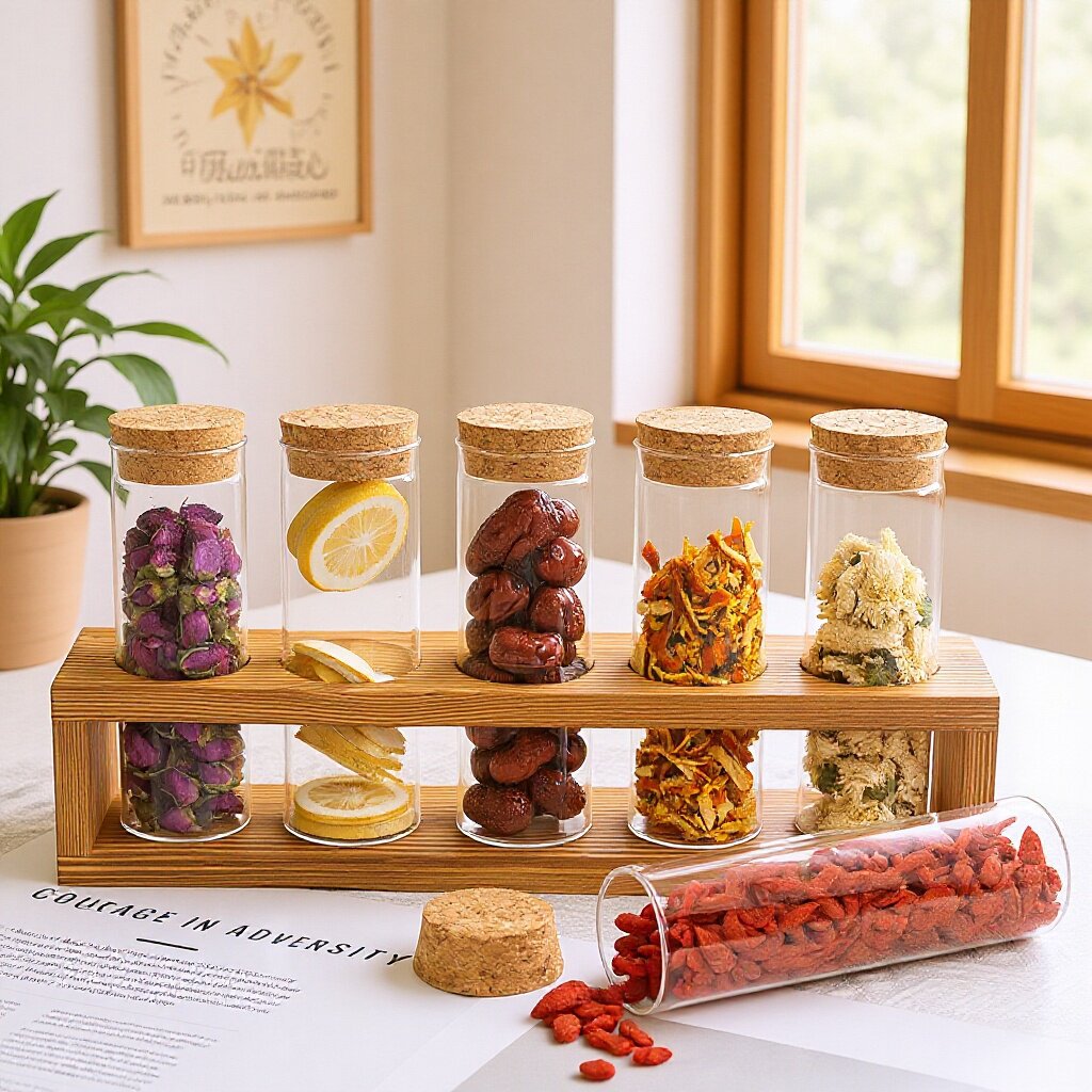Herbal Tea - Sealed Storage Vials With Glass Tube