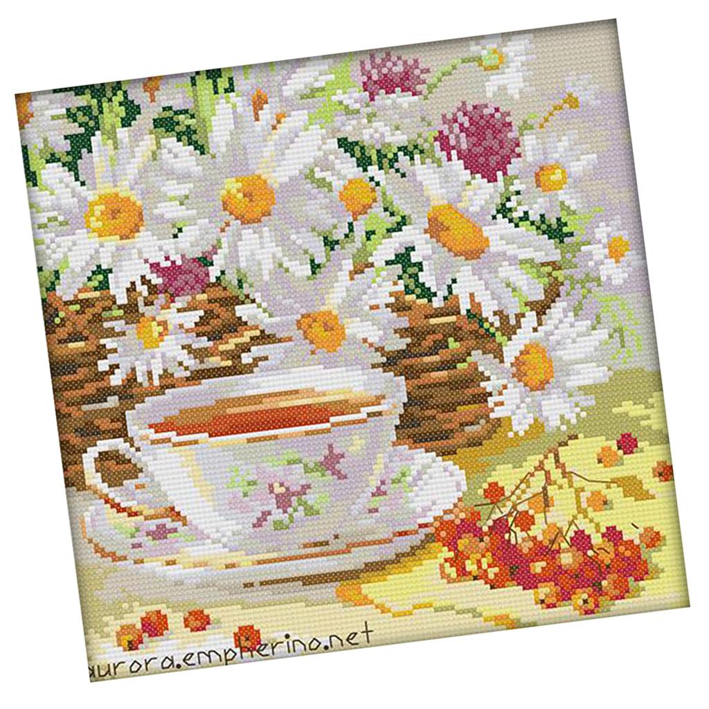 Cross Stitch Printed Canvas Ch - đánh giá và giá Chamomile Tea