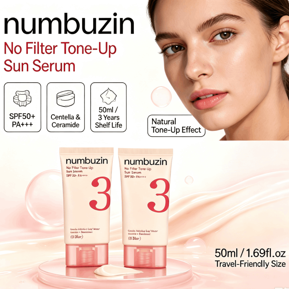 Numbuzin 3 Sun Serum SPF50+ Ce - đánh giá và giá Echinacea