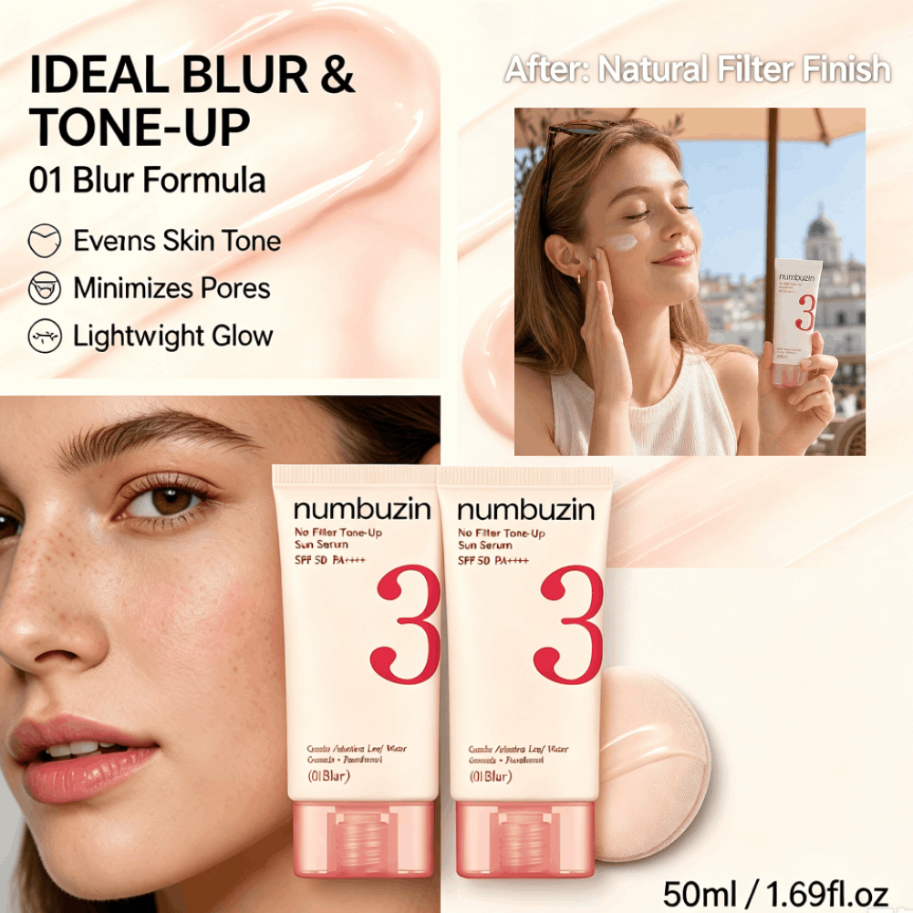 Numbuzin 3 Sun Serum SPF50+ Ce - đánh giá và giá Echinacea