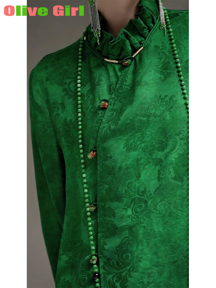2025 Green Shirt Top Jacquard  - đánh giá và giá Echinacea